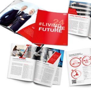 CEO Stefan Haas & CFO Christoph Wenninger present the TÜV AUSTRIA annual report "Living the Future 24" The current annual report provides a compact overview of the TÜV AUSTRIA Group's activities in another successful year in the company's history. The TÜV AUSTRIA annual report focuses in particular on the areas of testing, inspection and certification, digitalization and innovation, sustainability, education and training as well as research and development and the associated initiatives and solutions offered by the independent Austrian group of companies operating in 37 countries with over 100 locations and currently more than 3,900 employees.